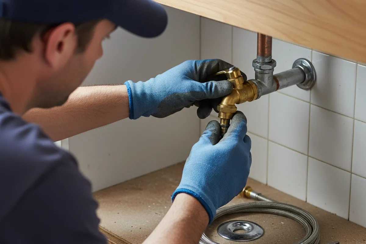 Shutoff valve and fitting work during Emergency Plumbing in Rochester